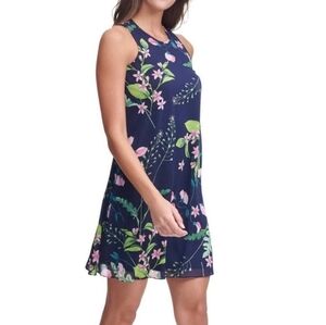 Tommy Hilfiger Navy Floral Mini Dress – Size 6